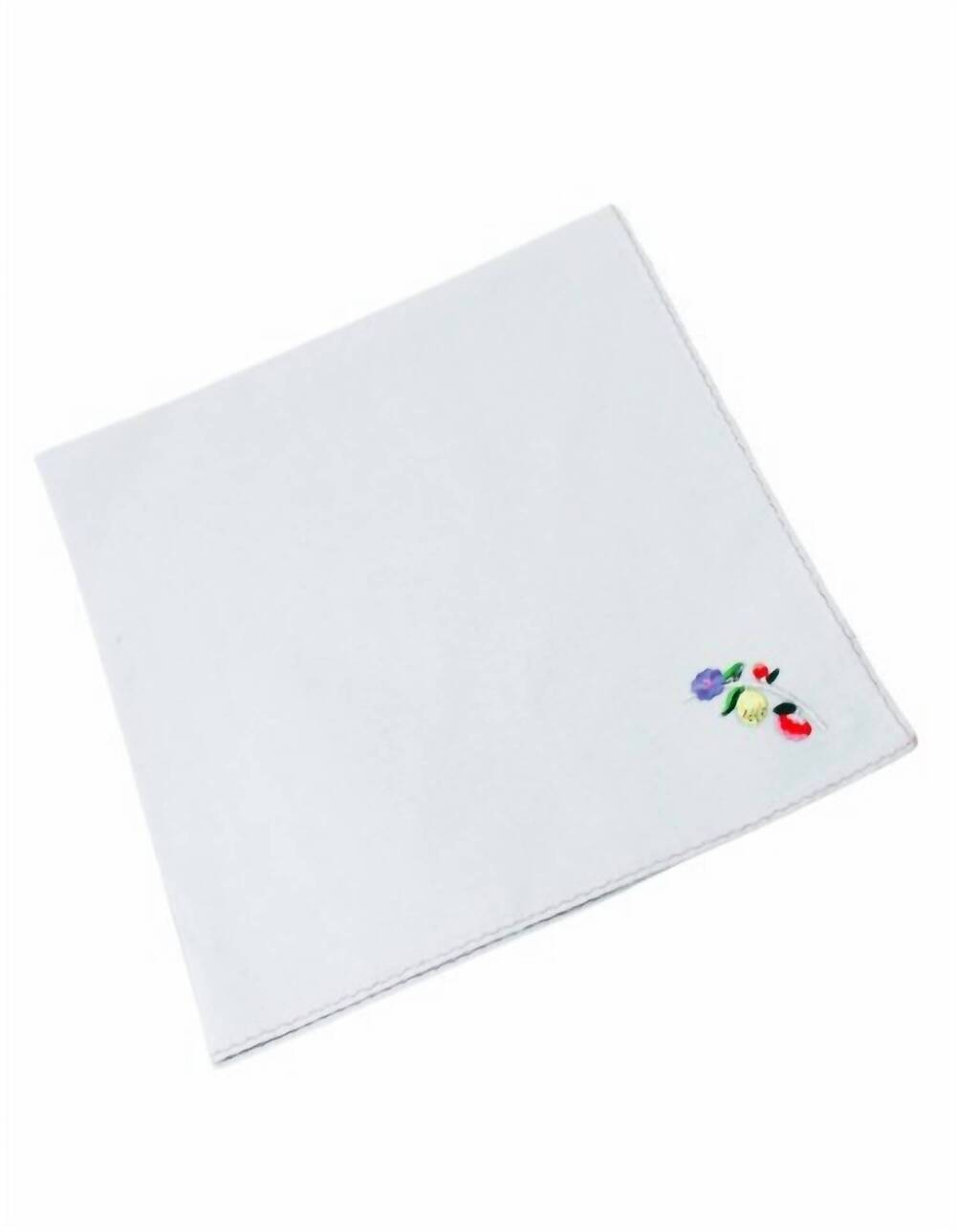 NEW SWIMMIE japanese cotton handkerchiefs in light blue with stitched flowers